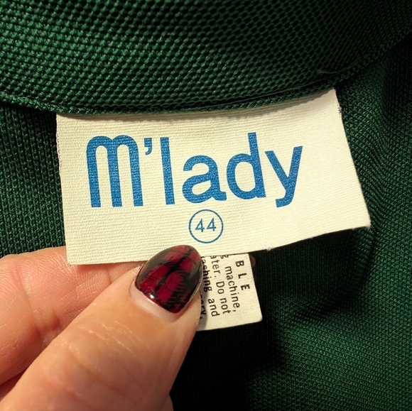 Vintage M'Lady Striped Poly Belted Holiday Lounge Smoking Jacket  - Blokecore - Picture 10 of 13